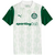 Camisa branca feminina do Palmeiras Away 2025, com detalhes em verde e logo da Puma.