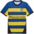 Blue and yellow away jersey for Parma Calcio, featuring stripes and the club logo.