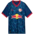 RB Bragantino 2025 away jersey for men in blue with red accents and a geometric design.