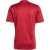 Back view of the Bayern Munich 125th anniversary red jersey for men, featuring subtle patterns and gold accents.