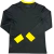 Back view of the AIK 100th 2024 Nike jersey in black with yellow accents.