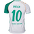 Camisa de futebol verde e branca do Werder Bremen, com o nome "Diego" e o número 10 na parte de trás.