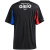 Back view of the Yokohama Marinos Special 2025 Adidas jersey in black with red and blue sleeves.