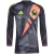 2024/2025 Mexico goalkeeper away jersey by Adidas in black with long sleeves, featuring a colorful geometric design and the Mexico national team logo.