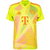 Camisa de goleiro do Bayern de Munique 2024/2025 na cor verde, com design moderno e detalhes em laranja e rosa.