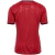 Back view of the Greenland Home 2025/2026 Jersey in Hummel Red, featuring intricate patterns and design elements.
