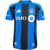 Camisa Montreal Home 2025 da Adidas, nas cores azul e preta, para torcedores masculinos, com detalhes em preto e logotipos da marca.