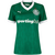 Camisa Palmeiras Home 2025 verde feminina com detalhes em branco e estampa geométrica.