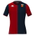 Genoa Home 2024/2025 jersey in red and blue for men, featuring Kappa logo and club crest.