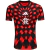 Flamengo Pre Match 2025 Jersey by Adidas in red and black featuring a dynamic design and the team logo.