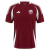 Red and white Qatar Home 2025 jersey for men, designed by Nike.