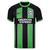 Frente de la Camiseta Brighton Away 24/25 Verde y Negra Torcedor Masculina Nike: Camiseta verde con detalles negros, escudo del Brighton en el pecho y logotipo de Nike. Diseño elegante y transpirable, ideal para los aficionados que desean apoyar al equipo