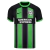 Front of Brighton Away Jersey 24/25 Green and Black Men's Supporter Nike: Green jersey with black details, Brighton crest on the chest, and Nike logo. Elegant and breathable design, perfect for fans who want to support the team in away matches.