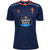 Frente de la Camiseta Celta de Vigo Away 24/25 Azul y Naranja Torcedor Masculina Hummel: Camiseta azul vibrante con detalles naranjas, escudo del Celta de Vigo en el pecho y logotipo de Hummel. Diseño moderno y transpirable, ideal para los aficionados que