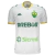 Front of the Cuiabá 24/25 jersey. White and yellow details, club logo, and sponsors. Modern and sporty style.