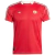 Manchester United 2025 Adidas jersey in red with stripes and team crest