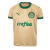 Camisa de futebol dourada do Palmeiras, modelo Third 2024/2025, com detalhes verdes e logo da Puma.