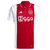 Frente de la camiseta del Ajax Local 24/25. Detalles en rojo, escudo destacado. Estilo clásico y elegante.