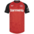 Frente de la Camiseta Bayer Leverkusen Home 24/25 Roja y Negra Castore: Diseño impactante en rojo y negro, simbolizando la fuerza y el orgullo del Bayer Leverkusen. Logotipo de Castore y emblema del club en destaque, ideal para aficionados apasionados.