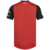 Espalda de la Camiseta Bayer Leverkusen Home 24/25 Roja y Negra Castore: Parte trasera con detalles en rojo y negro, destacando los nombres y números de los jugadores. Diseño moderno y cómodo, ideal para mostrar tu lealtad al club.