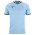 Front of the Lazio Home 24/25 jersey. Celestial blue details, prominent crest. Sleek and sporty style.