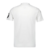 Camiseta Real Madrid 2024/25: Vista trasera. Diseño blanco clásico con patrón de pata de gallo y detalles en negro, simbolizando el ADN ganador de los merengues. Ideal para aficionados y coleccionistas apasionados.