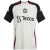 Manchester United 2024/2025 training jersey for men, featuring a white design with black sleeves and the Tezos logo.