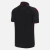 Back view of the Albânia Third Jersey for the 2023/2024 season in black, featuring red accents.