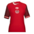 Red Canada national team home soccer jersey by Nike for men, featuring a round neck and short sleeves.