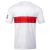 Back view of the Stuttgart Home 22/23 men's soccer jersey in white with a red horizontal stripe.