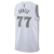 Back view of the Dallas Mavericks City Edition 2024/2025 white men's Swingman jersey featuring player name "DONČIĆ" and number "77".