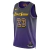 Los Angeles Lakers "Lakeshow" City Edition 2024/2025 black and purple men's Swingman jersey by Nike, featuring the number 23 and the Lakeshow logo.