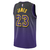 Camiseta NBA de los Los Angeles Lakers, edición "Lakeshow" 2024/2025, color negra y morada, con el nombre "JAMES" y número 23 en la parte posterior.