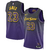 Camiseta NBA Los Angeles Lakers "Lakeshow" en color negra y morada, modelo Swingman de Nike, con el número 23 y el nombre James.