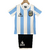 Kit Niños Argentina Retro Home 1986 Le Coq Azul Blanca Negra