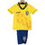 Kit Niños Brasil Retro Home 1994 Umbro Amarelo Azul