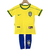 Kit Niños Brasil Retro Home 1998 Nike Amarelo Azul