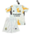 Kit Niños Real Madrid Training 2024/2025 Adidas Blanco y Amarillo