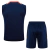 Manchester United 2024/2025 training kit featuring a blue sleeveless jersey and matching shorts.