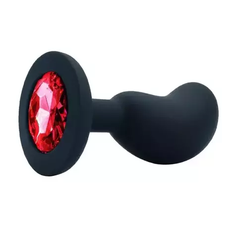 Plug Anal Bean Em Silicone Tamanho P Com Jóia Na Base