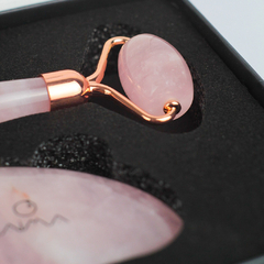 Set Premium Roller + Guasha Rosa Quartz - tienda online