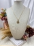 Colar Trevo Strass - Banhado a Ouro Flash