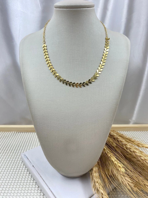 Choker Escama Lisa - Banhada a Ouro Flash