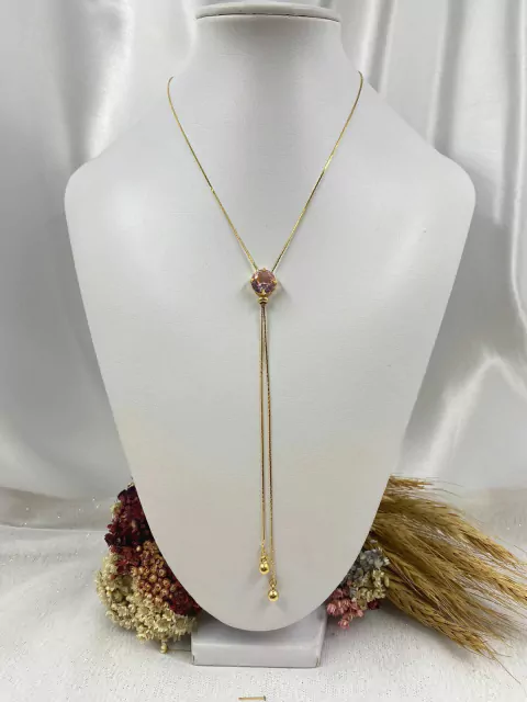 Colar Gravatinha Rosa