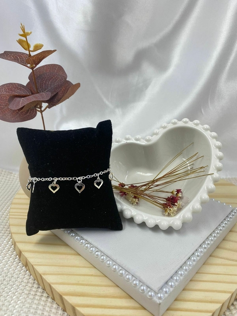 Pulseira Prata Coração