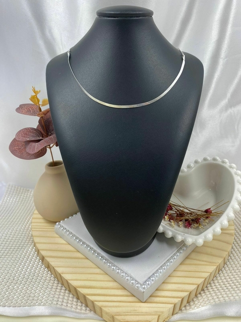 Choker Fita - Folheada a Prata