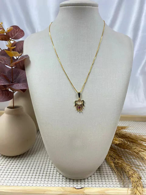 Colar Filho 1 menina Rosa