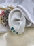 Brinco Trio com pedras coloridas - loja online