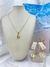 Conjunto Choker e Brinco Búzios