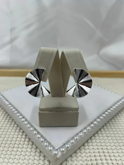 Brinco Leque Pequeno - Banhado a Prata